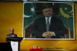 President Pervez Musharraf addresses the YPO Global Leadership Summit